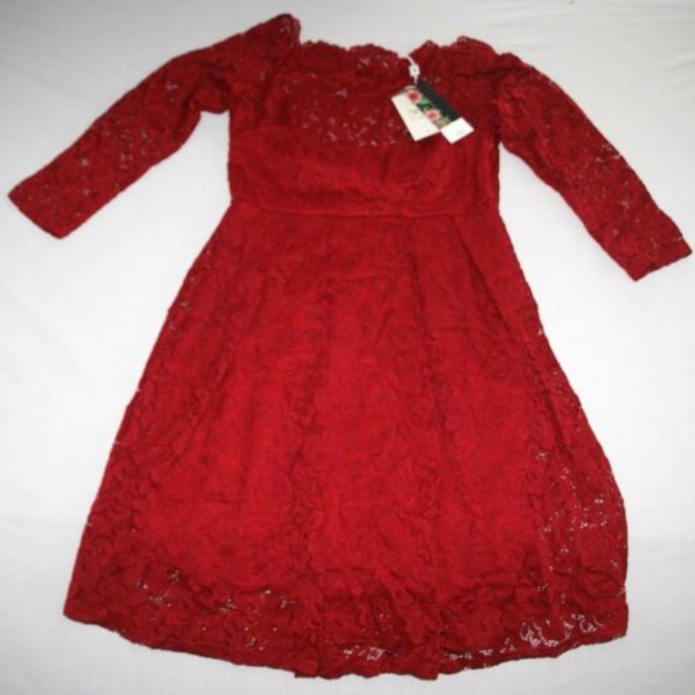 Missmay Retro Gorgeous City Dress Red Women L NEW